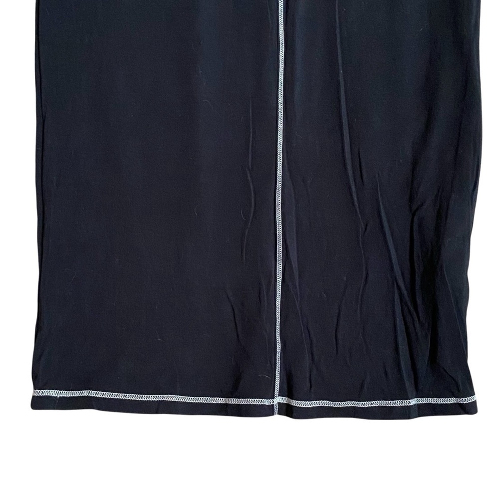 The Line By K Inez Maxi Dress XS Black Contrast Stitch Bodycon Sleeveless - Picture 7 of 12
